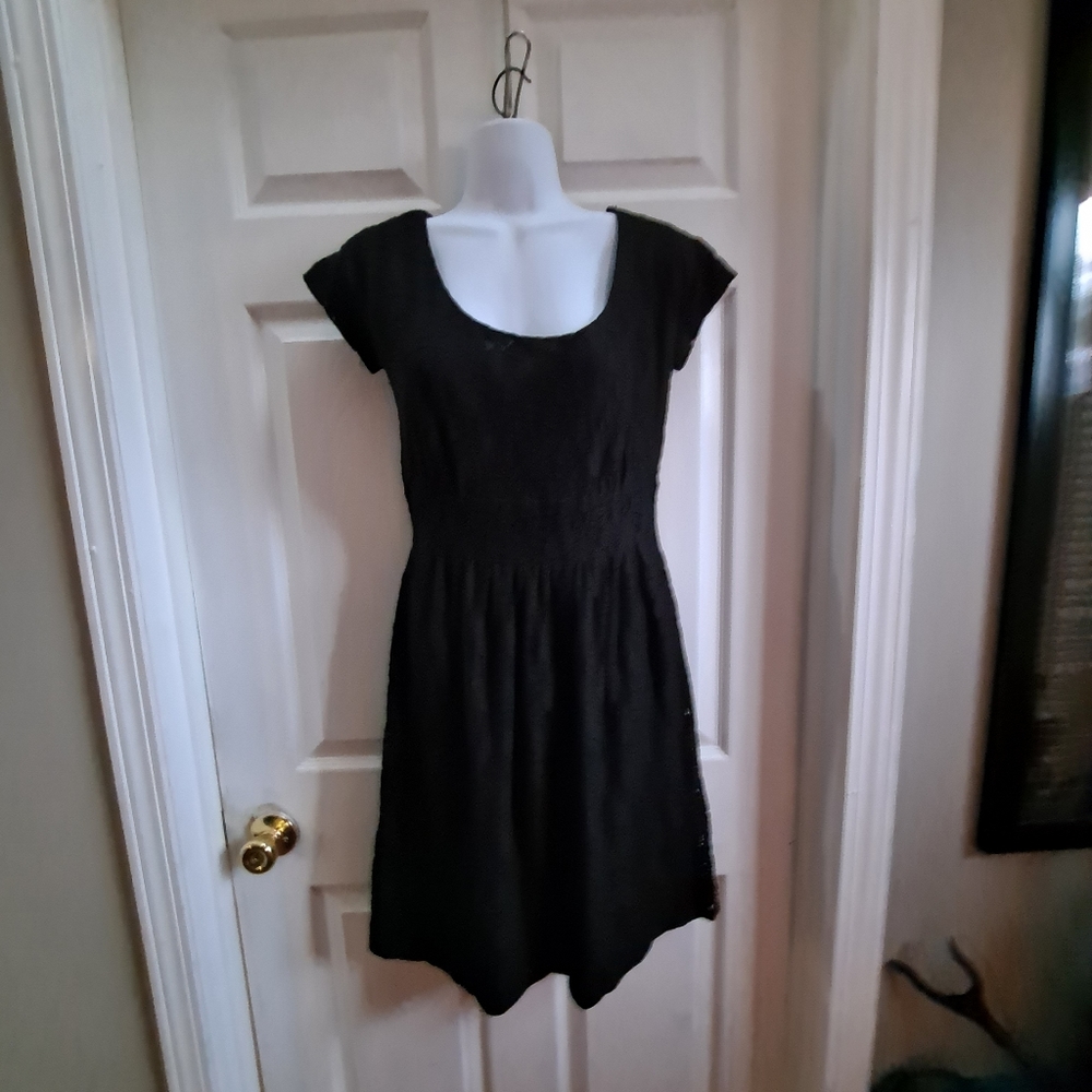 Black size 4 banana republic skater black dress